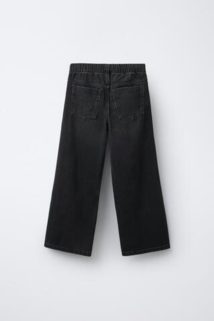 ZARA ДЖИНСЫ WIDE LEG, ЧЕРНЫЙ