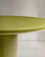 Журнальный столик Albanella из цемента с глянцевой зеленой отделкой Ø85 см