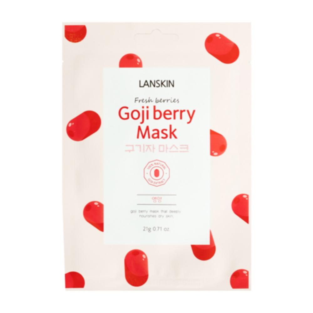 LanSkin Маска тканевая для лица антиоксидантная с экстрактом ягод годжи 21г