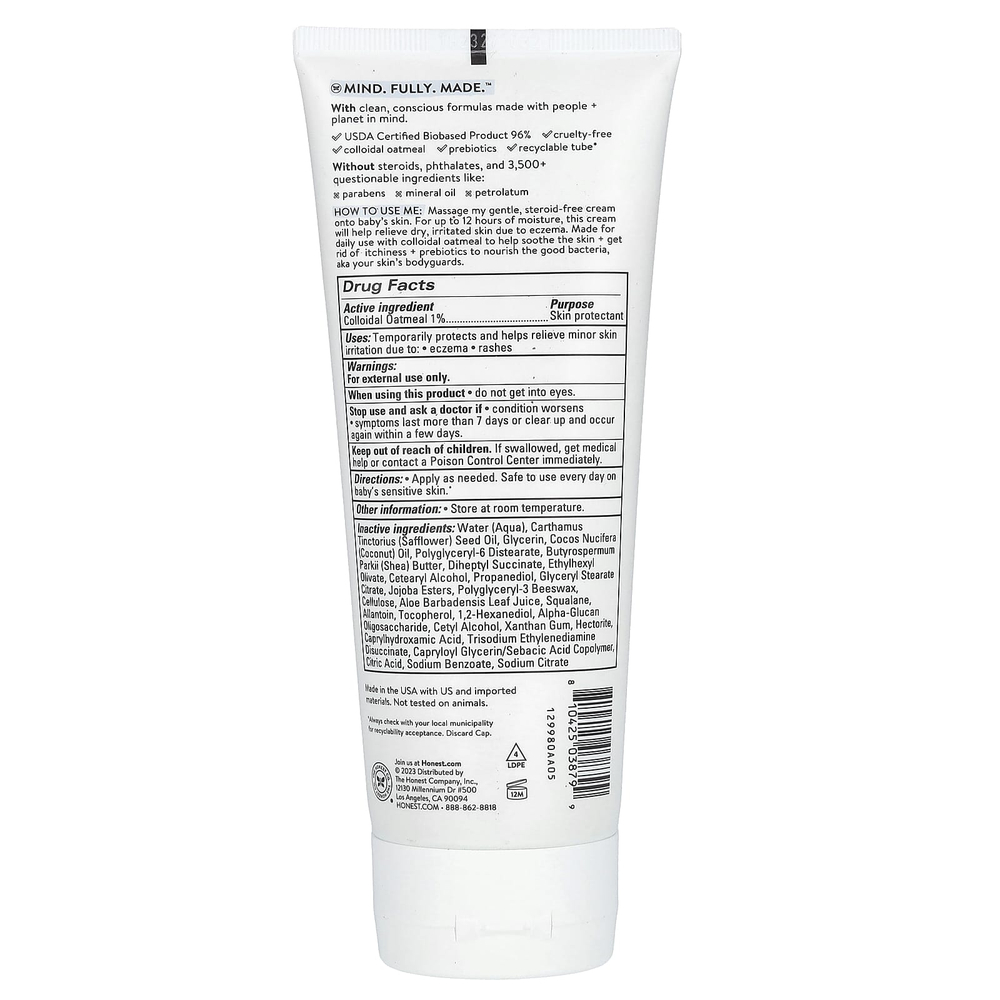 The Honest Company, Soothe, крем для снятия экземы, без отдушки, 207 мл (7 жидк. унций)