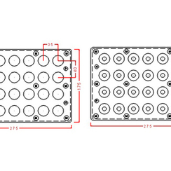 529-у | Форма на магнитах для шоколадных конфет "Трюфель" (275*175мм)
