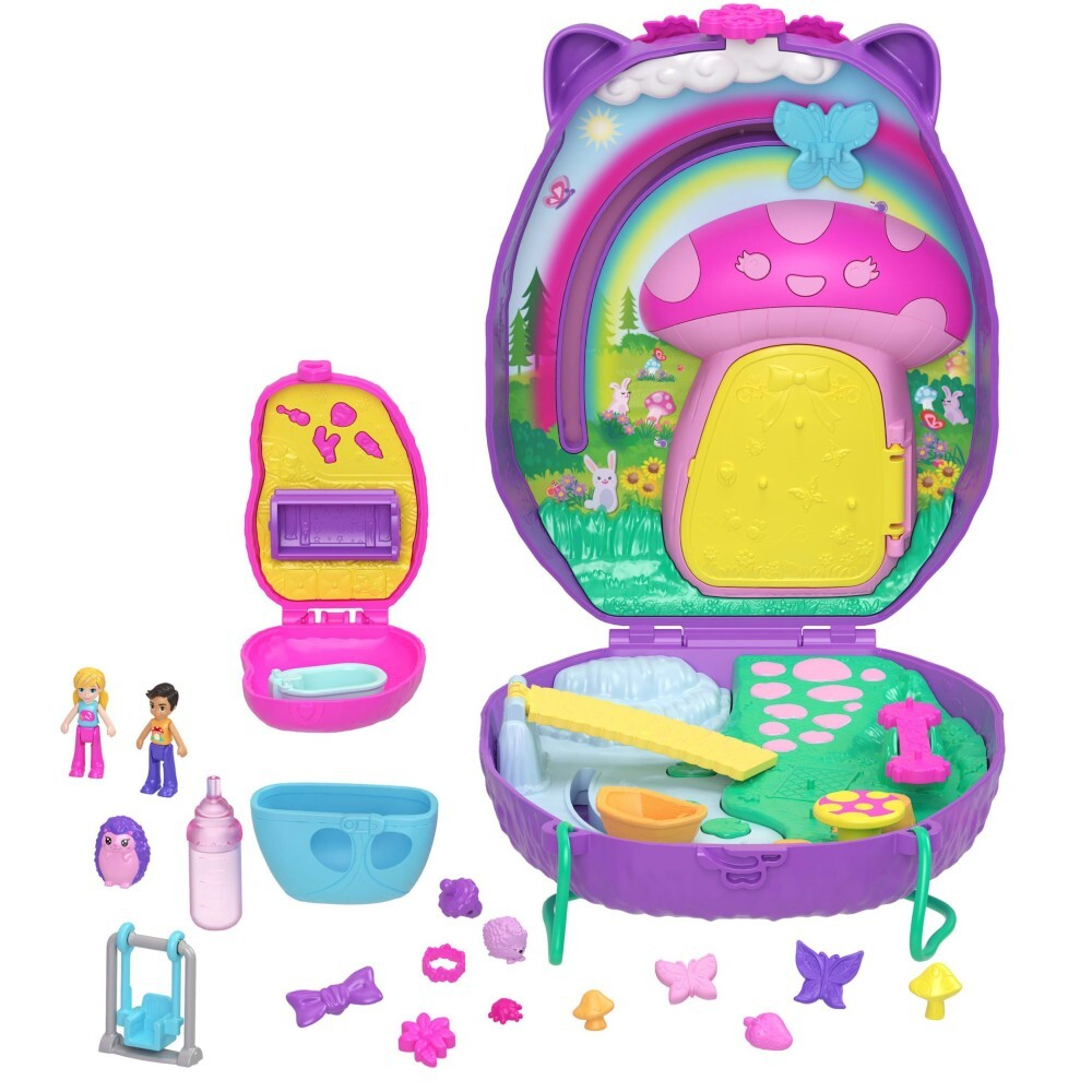 Polly Pocket - FAMILY OF HOGS Компактная сумка + игровой набор JBJ91