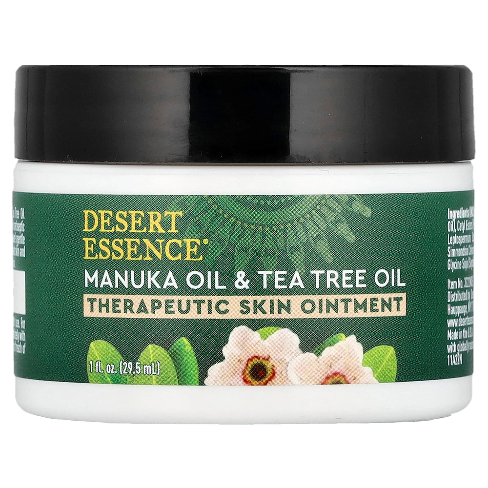 Desert Essence, Лечебная мазь для кожи, масло манука и масло чайного дерева, 29,5 мл (1 жидк. унц.)