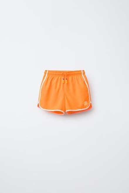 ZARA ПЛАВКИ С ПРИНТОМ «ПАЛЬМЫ», ОРАНЖЕВЫЙ
