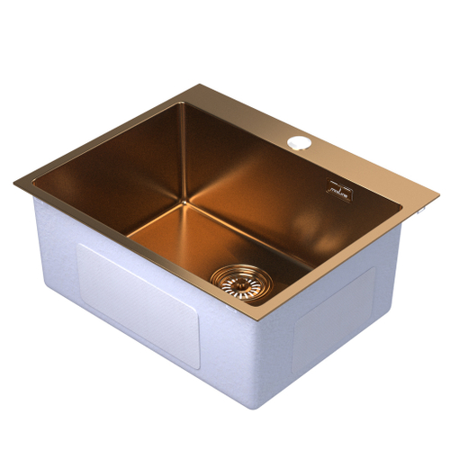 Мойка настол.монтаж 60х50 (3,0) вып 3 1/2  MIXLINE PRO 22см с сифоном (бронза)