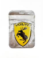 Наклейка Лось/Volvo щит желтая объемная полиуретановая (шильдик Вольво 10х7 см)