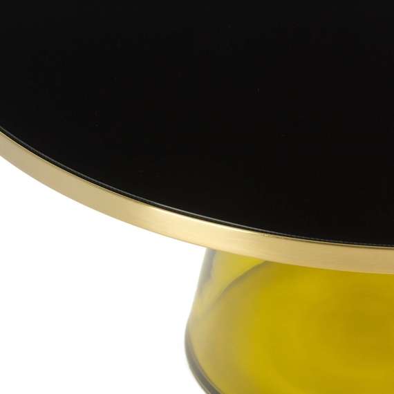 Кофейный стол Vaso Glass Ø75х38 см, желтый