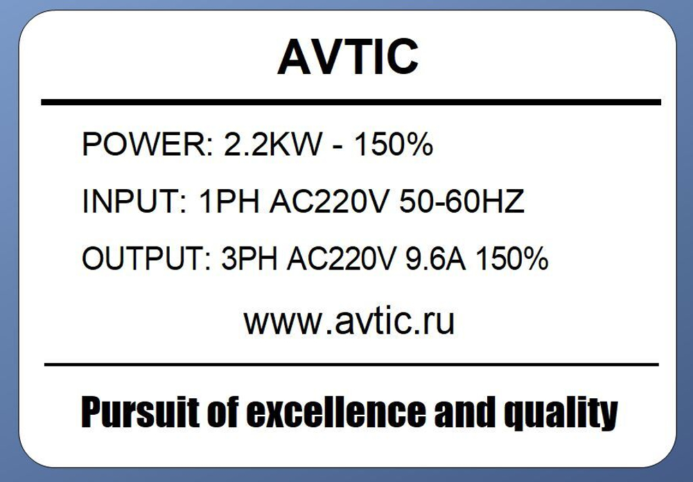 Преобразователь частоты Z222T2N-150% 2.2 кВт 220В