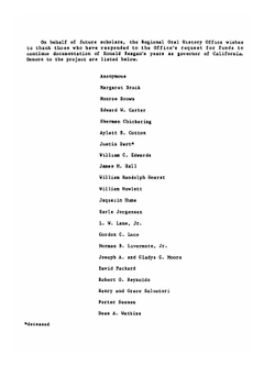 California State Department of Finance and Governor Ronald Reagan | Edwin W. Beach; Roy V. Bell; Janes S. Dwight