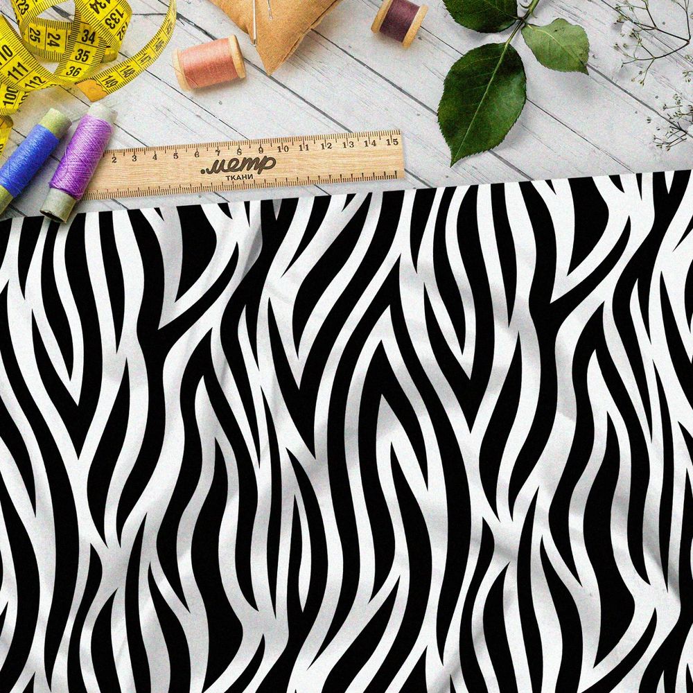 Ткань шифон пламенная зебра