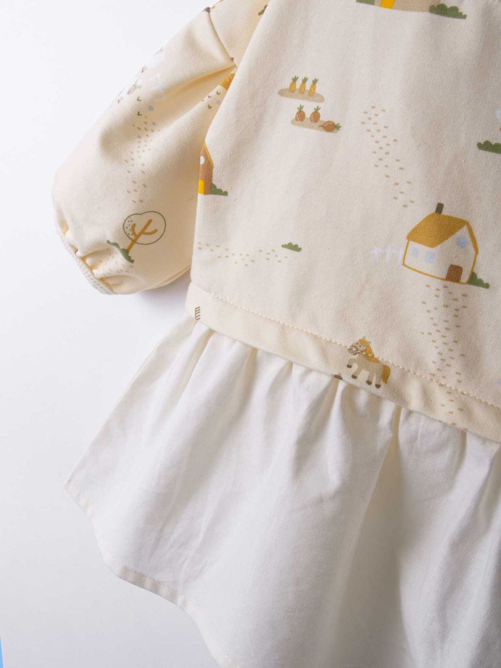 Платье с хлопковой юбкой "Ферма" 0+