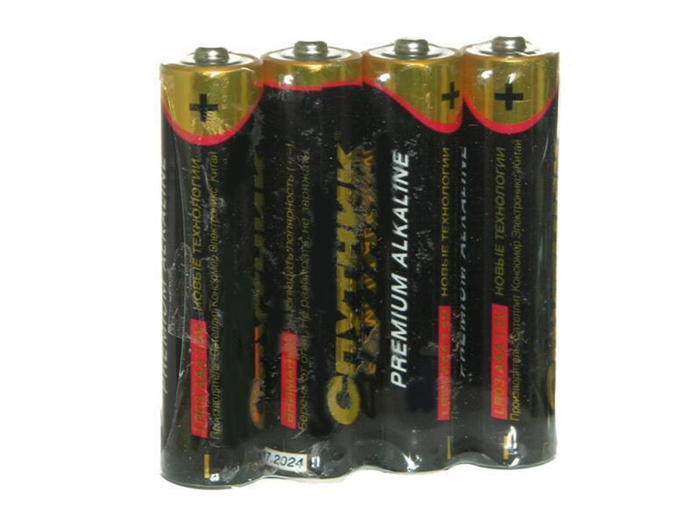 батарейка Спутник LR03/4S Premium Alkaline