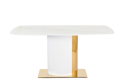 Стол обеденный Ist Casa Барнео, 160х90х76 см, светло-серый, золото