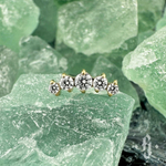 Кластер "Prium 5 Stones" - Желтое золото - White CZ