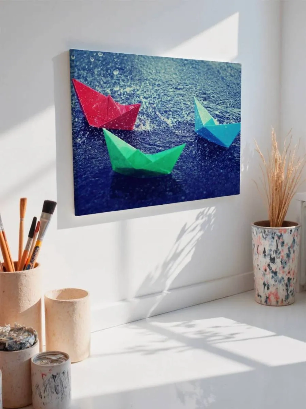 Картина на стену 40 X 50 Бумажный кораблик