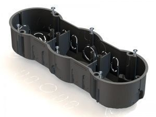 Коробка установочная 3-местная для скрытого монтажа в кирпичных стенах 212х70х45