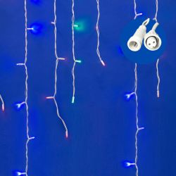 ULD-B3010-200-SWK MULTI IP67 Бахрома светодиодная со статическим свечением. 3м. Соединяемая. 200 светодиодов. Разноцветный свет. Провод белый. TM Uniel.