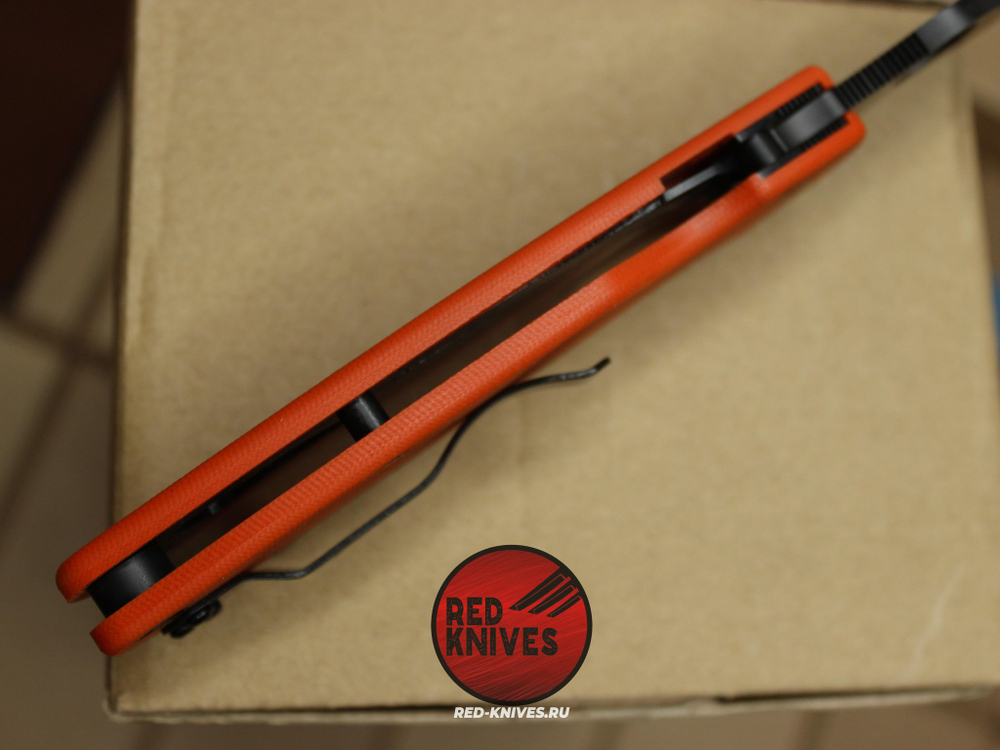 Нож Spyderco Paramilitary 2 Tanto G10 - оранжевая рукоять, черный клинок RK/474