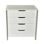 Комод SOLNYSHKO 12 (4 ящика, 80см, белый/серый)