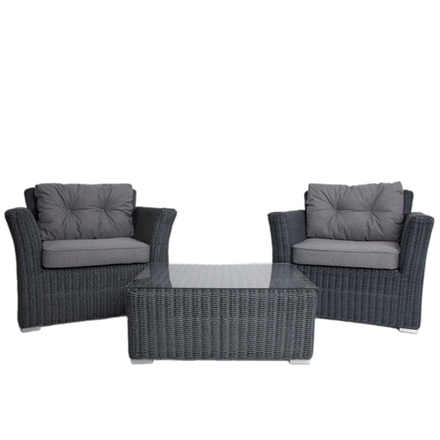 Комплект плетёный ДА ВИНЧИ 2+1 антрацит