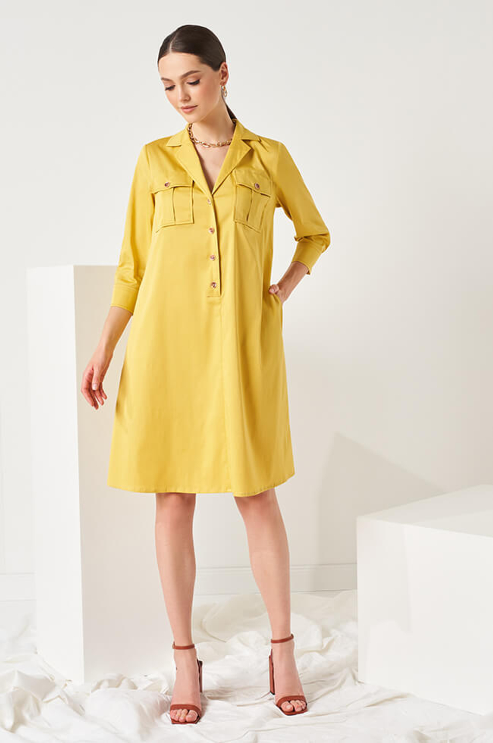 51485 Платье женское (охра)