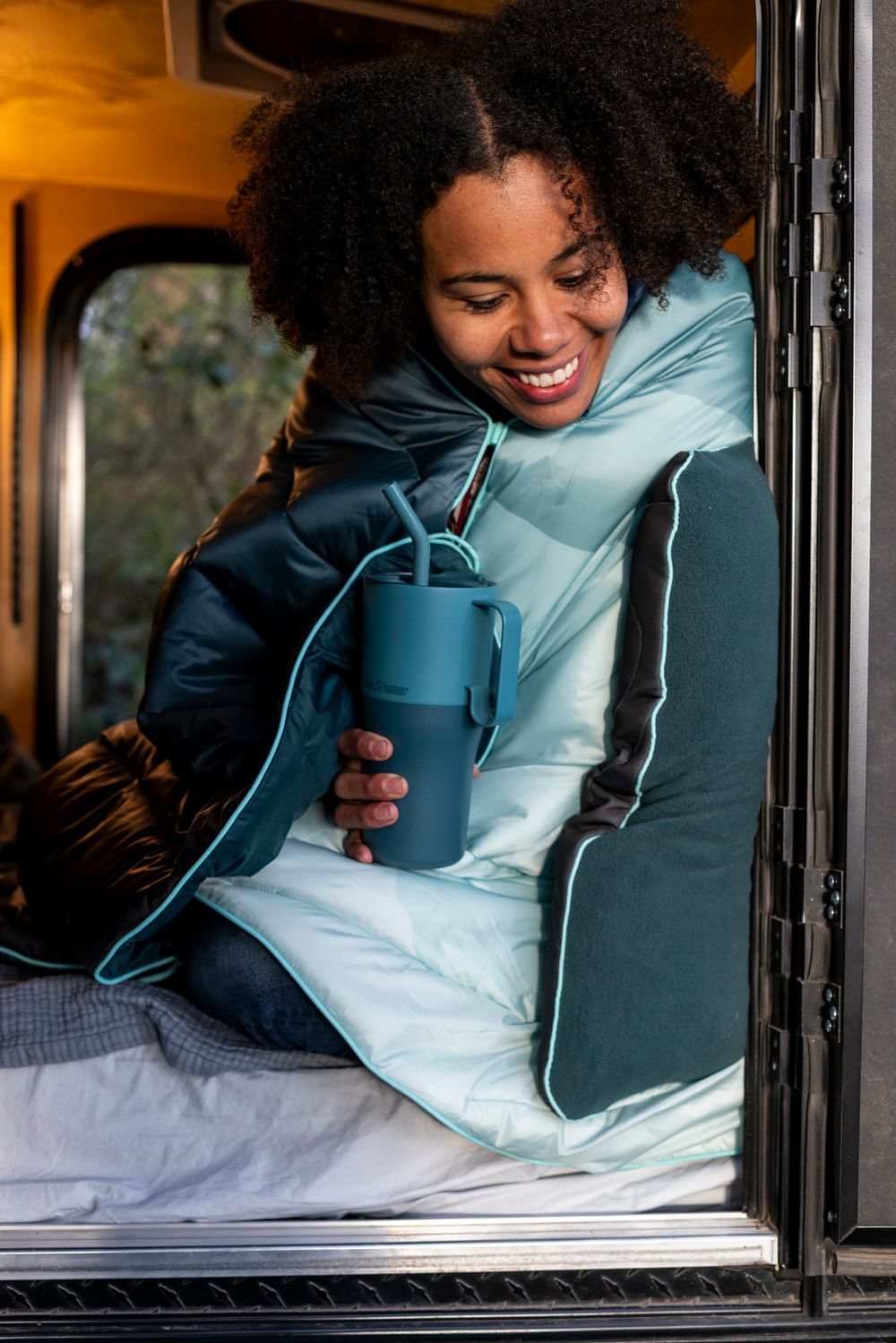 Термостакан Klean Kanteen Rise Tumbler 26oz Straw Lid (770 мл) Brittany Blue