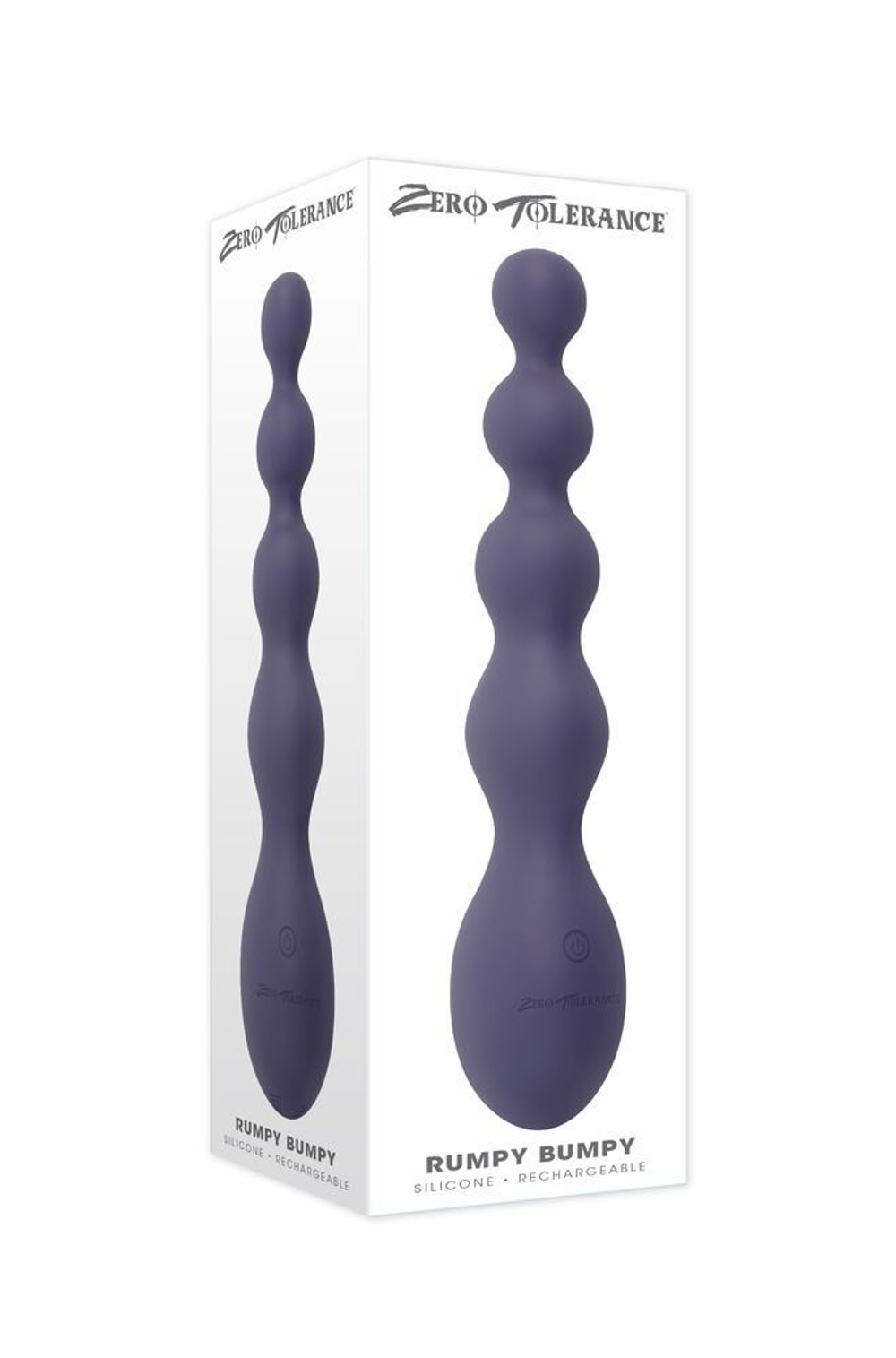 Серый вибростимулятор Rumpy Bumpy - 17,5 см.