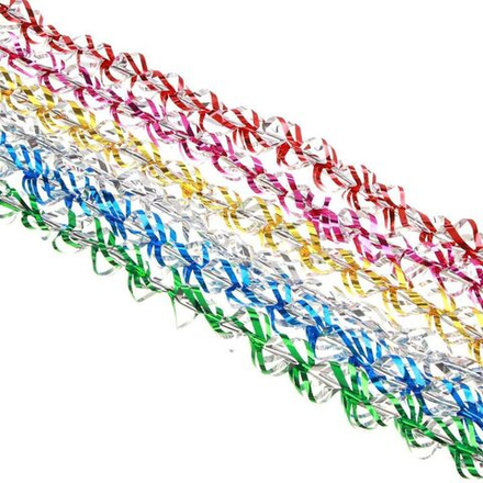 Мишура d= 2см, 1,2м, ПВХ, 6 цветов, закручена