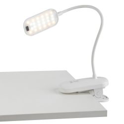 Настольный светильник ЭРА NLED-525-6W-W светодиодный аккумуляторный на прищепке белый