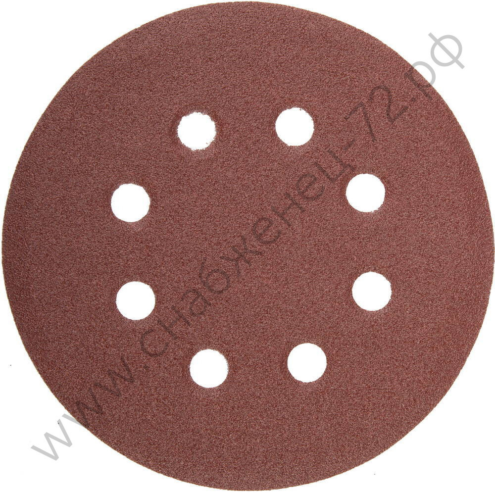 Круг шлифовальный универсальный STAYER ″MASTER″ из абразивной бумаги на велкро основе, 8 отверстий, Р80, 125мм, 5шт