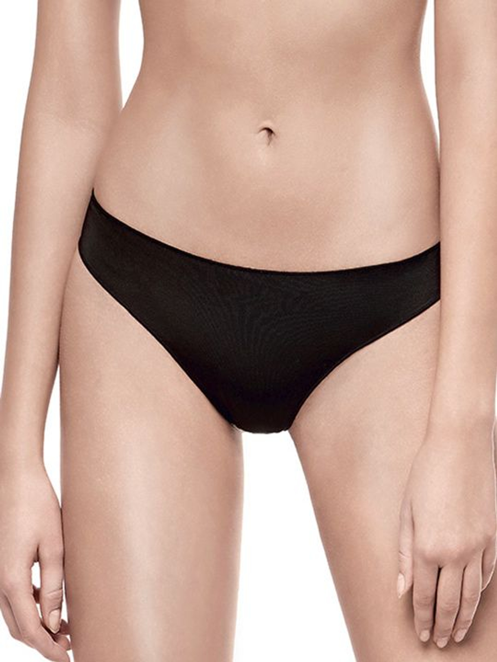 Изящные непрозрачные женские трусики-стринги (Размер: 4 размер) (Цвет: черный)