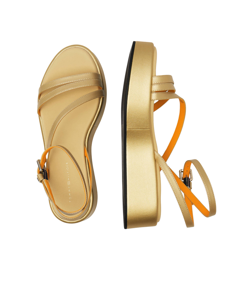 Кожаные босоножки Tommy Hilfiger - золотой(FW0FW07729)