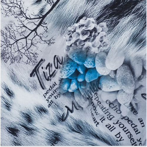 TIZA 3 мебельная ткань велюр серый с рисунком, 1,4 м