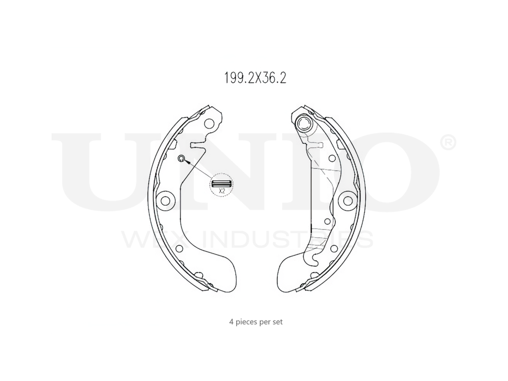 Колодки тормозные бараб. задние UNIO BRP-10055