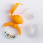 4780631 Ниблер с силикон. сеточкой, ручка-погремушка, вр. поршень, цвет оранжевый