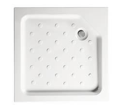 Акриловый душевой поддон квадрат 900 Universal N (d слив.отверстия = 90 мм,внутр.h=от 45-69 мм сварная рама, несъемный декор.экран) без сифона