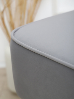 Пуф "Donatello"антивандальный велюр серый/натурал