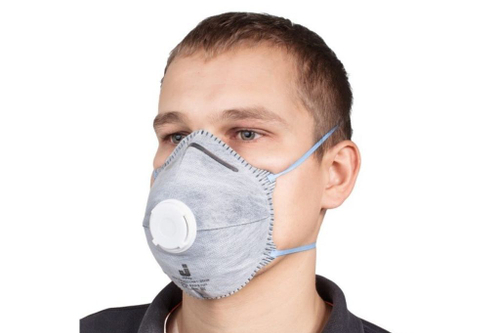 JETA SAFETY Micron полумаска с клапаном, с угольным слоем, чашеобразная, класс защиты FFP2