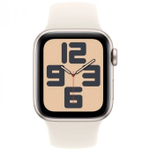 Умные часы Apple Watch SE 2024, 44 мм, алюминий цвета "сияющая звезда", Starlight Sport Band, M/L (MXEV3)
