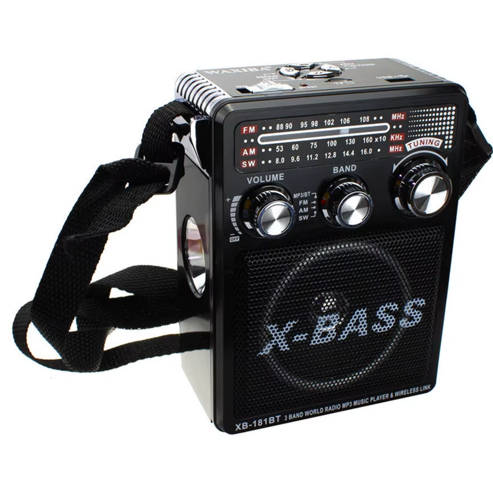 Радиоприемник с MP3 плеером и Bluetooth +фонарь Waxiba XB-181BT