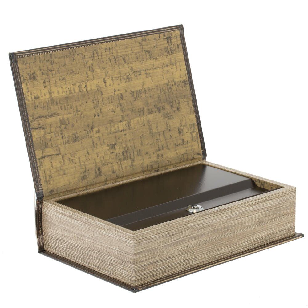 GAEM Шкатулка-книга сейф, L18 W7 H27 см