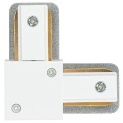 Коннектор ЭРА TR-1PA-LС-WH L-образный для однофазного шинопровода белый | Однофазный шинопровод и аксессуары