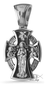 Господь. Валаамская икона Божией Матери. Ксения Петер-ская и Матрона Мос-кая. Православный крест.