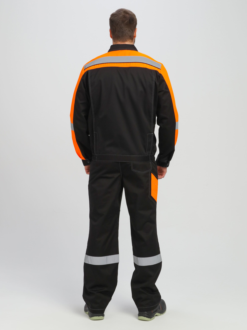 Костюм Виват-2 Премиум CH МВО (тк.Смесовая,240) п/к, черный/оранжевый