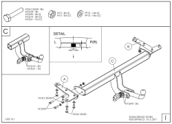 Фаркоп оцинкованный Galia S097C для Suzuki Grand Vitara 5 дверная 2005-2016(паспорт и сертификат в комплекте)(без электрики)
