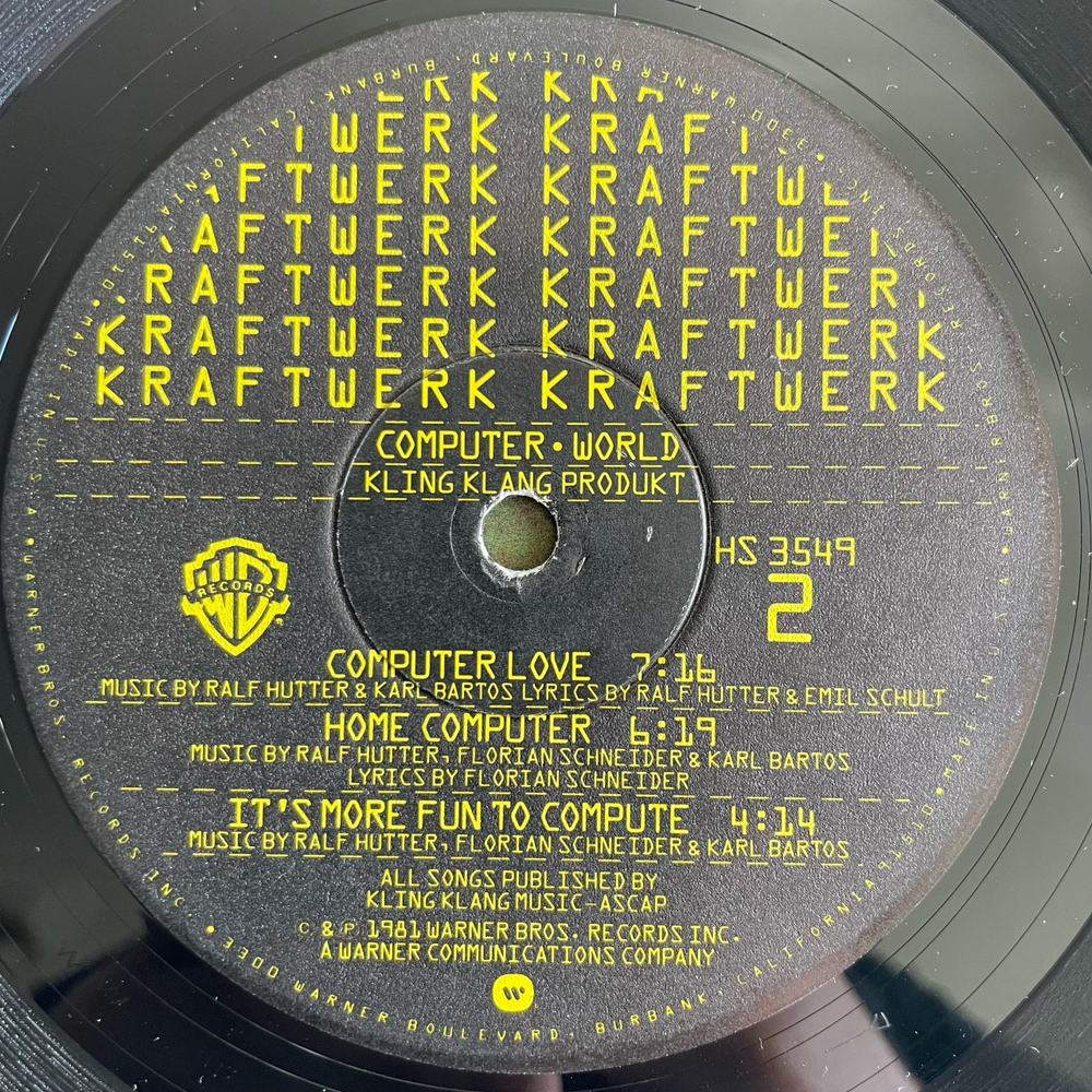 Винтажная виниловая пластинка LP Kraftwerk Computer World (США 1981)
