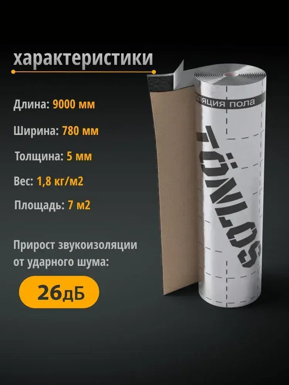 Звукоизоляция для пола Tonlos Terra Felt. Звукоизоляция под стяжку Тонлос Терра Фелт.