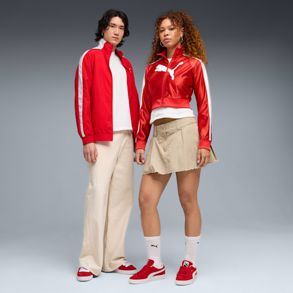 PUMA Классические замшевые кроссовки, красный/белый