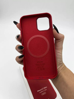 Кожаный чехол Leather Case iPhone 12 / 12 Pro, Red Красный