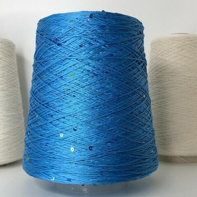 4STARs - Ri.Go 97% мерсеризованный хлопок, 3% пайетки col.6118  Голубо-бирюзовый 420м/100гр Есть мал. бобинка 175, 278гр.